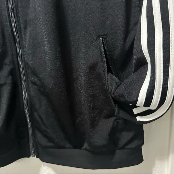 Adidas Women’s Size Large Black/White Striped Jacket and Pants Set. Brand New - Picture 5 of 11